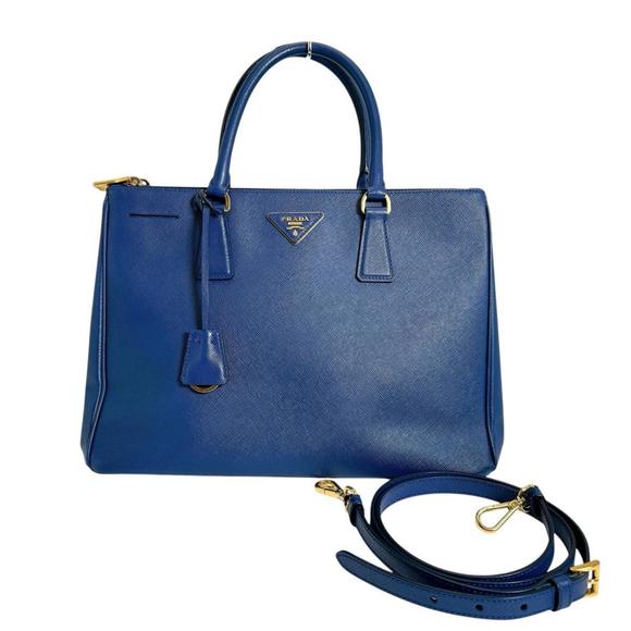 PRADA Blue Leather Shoulder Bag - Picture 1 of 16
